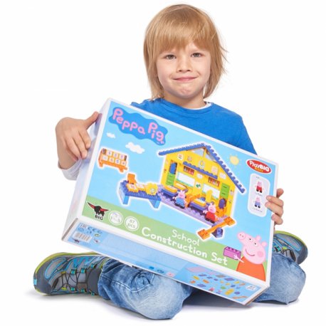 Big Klocki Szkoła Świnka Peppa 87el. Figurki Ruchome el.