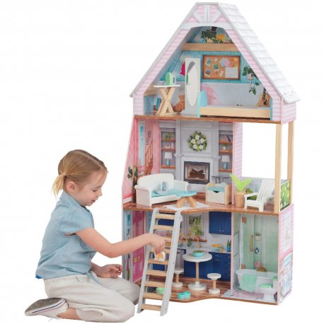 Piętrowy Drewniany Domek Dla Lalek Kidkraft Matilda