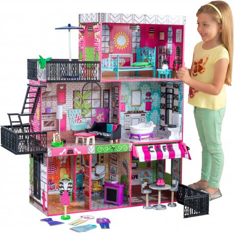Drewniany domek dla lalek loft Brooklyn KidKraft