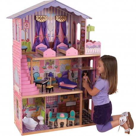 Duży Drewniany Domek Dla Lalek Rezydencja Marzeń Kidkraft