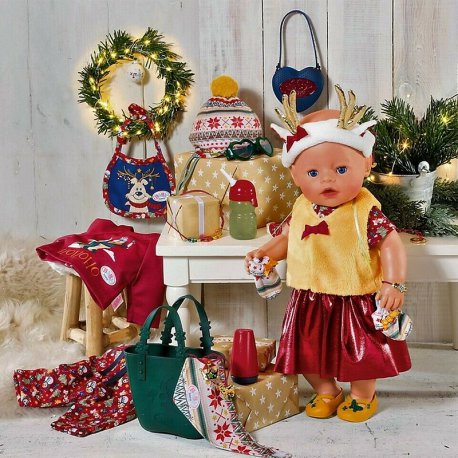 BABY born - Zestaw Świąteczny ubranek i akcesoriów dla lalki