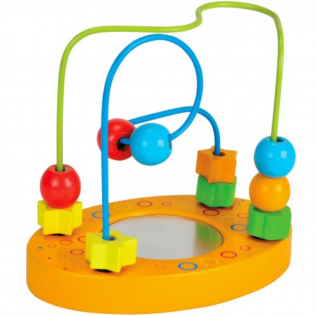 Eichhorn Drewniana Zabawka Edukacyjna z lusterkiem Koraliki 