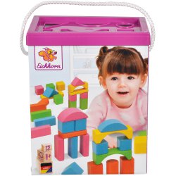 Drewniane Klocki 50 szt. Wiaderko Eichhorn