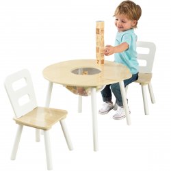 KidKraft Stolik drewniany + 2 krzesełka