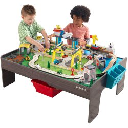 Ogromny Stół Drewniana Kolejka Miasto KidKraft Ponad 120 elementów