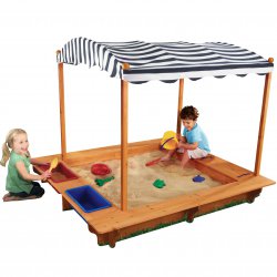KidKraft Drewniana piaskownica z baldachimem i pojemnikami
