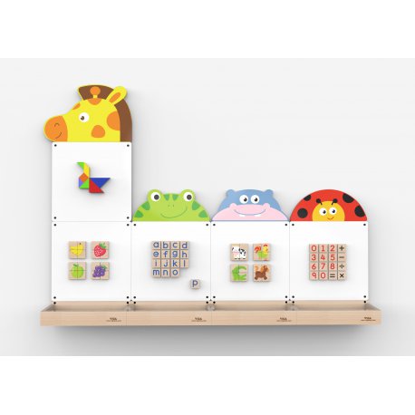 VIGA System Tablic Edukacyjnych Zwierzęta Zestaw z Akcesoriami