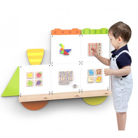 VIGA System Tablic Edukacyjnych Ciuchcia Zestaw z Akcesoriami