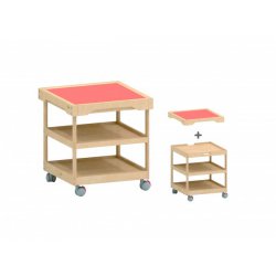 Multifunkcyjny Stół Na Kółkach z Panelem Świetlnym