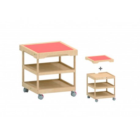 Multifunkcyjny Stół Na Kółkach z Panelem Świetlnym