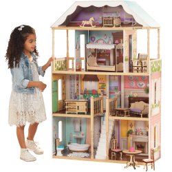 Ogromny Drewniany Domek Dla Lalek Charlotte KidKraft