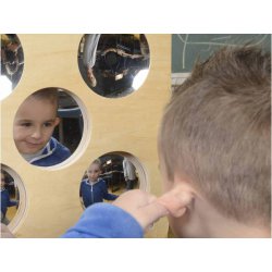 Sensoryczna Tablica Ścienna Zabawowe Lusterka + Listwy do montażu