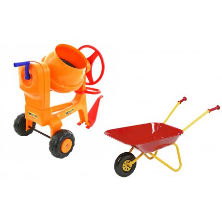 WADER Zestaw BETONIARKA Ogrodowa + Taczka Metalowa