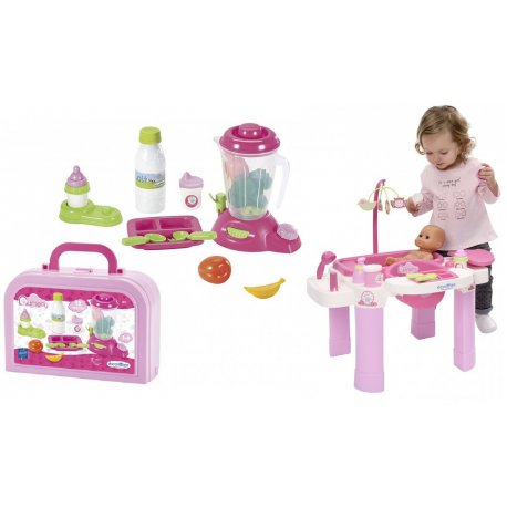 Ecoiffier Zestaw Opiekunka Wanienka Posiłek 25 el