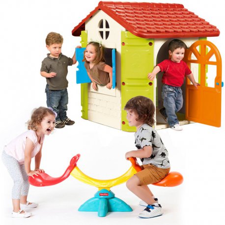 FEBER DOMEK OGRODOWY Z GRILLEM + HUŚTAWKA RÓWNOWAŻNA