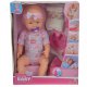 Viga Toys Drewniane Łożko dla lalek + SIMBA New Born Baby Bobas 43 cm z nocnikiem i z akcesoriami