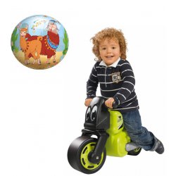 BIG Jeździk Odpychacz Motorek RACING BIKE + Piłka Perłowa Lama 23 cm