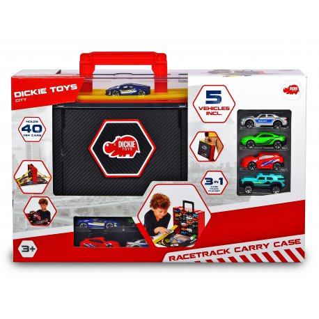 DICKIE City Walizka na Samochodziki + 5 autek Garaż parking