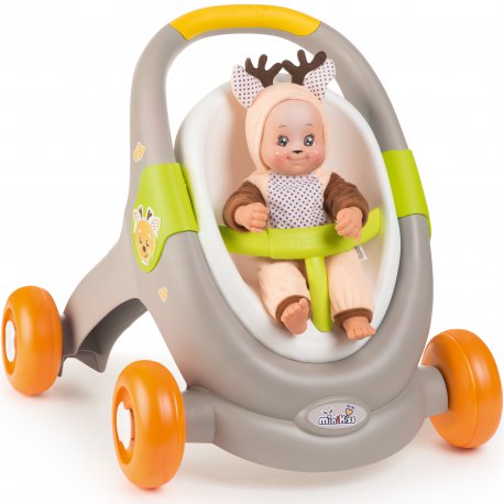 Smoy MiniKiss Chodzik Pchacz 3w1 Wózek dla Lalek
