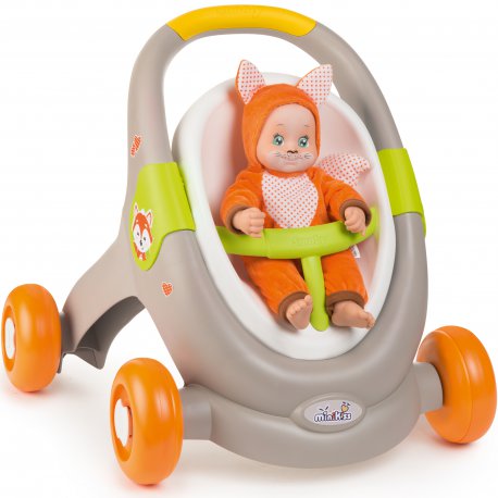 Smoy MiniKiss Chodzik Pchacz 3w1 Wózek dla Lalek