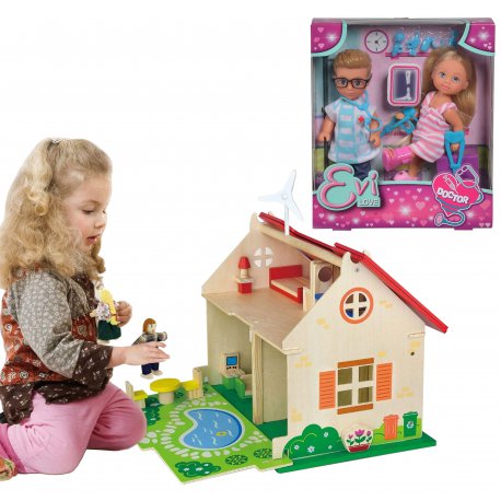 VIGA Drewniany Ekologiczny domek dla lalek