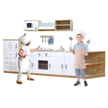 Drewniana Lodówka Zamrażarka dla Dzieci do kuchni Viga Toys