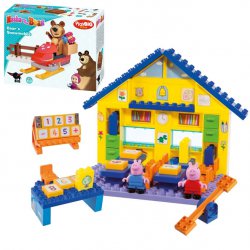 Big Klocki Szkoła Świnka Peppa 87el. Figurki Ruchome el.