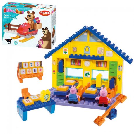 Big Klocki Szkoła Świnka Peppa 87el. Figurki Ruchome el.