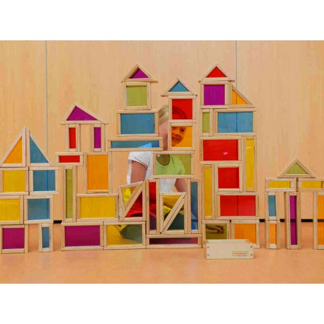 MASTERKIDZ Tęczowe Klocki 51 Elementów