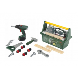 KLEIN SKRZYNKA Z NARZĘDZIAMI BOSCH WKRĘTARKA DLA DZIECI