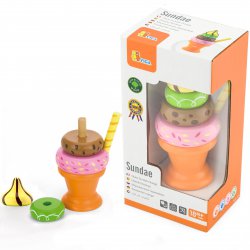 Drewniany zestaw Viga Lody owocowe z wisienką