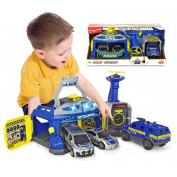 Dickie SOS - Policyjna jednostka SWAT + 3 Samochody Światło Dźwięk