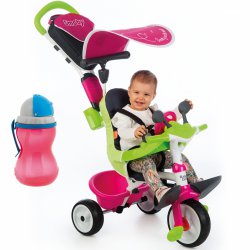 Trójkołowy Rowerek Dla Dzieci Baby Driver Różowy Smoby + Bidon