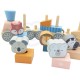 Kolorowa Kolejka z wagonikami do ciągania Viga Toys