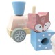 Kolorowa Kolejka z wagonikami do ciągania Viga Toys