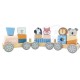 Kolorowa Kolejka z wagonikami do ciągania Viga Toys