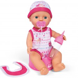 SIMBA Lalka mini New Born baby z akc. 30 cm bobas pije siusia 