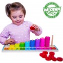 OKAZJA WOOPIE GREEN Układanka Nauka Liczenia i Kolorów Montessori