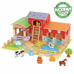 WOOPIE GREEN Mega Farma Figurki Zwierząt Stajnia Obora Kurnik 18 el.