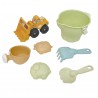 WOOPIE GREEN Zestaw do Piasku + Koparka w Wiaderku 7 el. BIODEGRADOWALNY ORGANICZNY MATERIAŁ