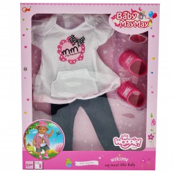 WOOPIE Ubranko dla Lalki Strój Ogrodniczki Chusta 43-46 cm