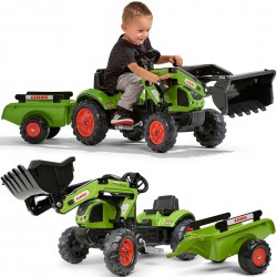 CLAAS Traktor z Przyczepą i Łyżką na pedały FALK