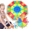 TOOKY TOY  Puzzle Ośmiokątne Drewniana Mozaika Edukacyjna 73el