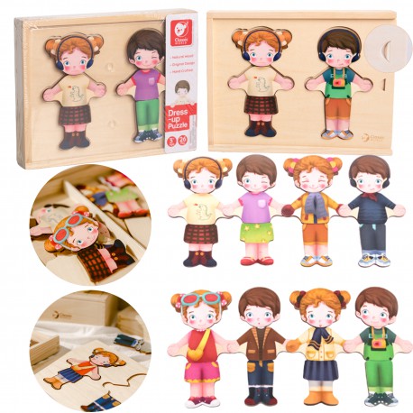 CLASSIC WORLD Drewniane Puzzle Dress-up