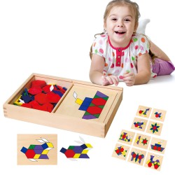 Mozaika geometryczna Viga Toys układanka Puzzle 158 elem.