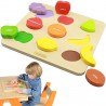 MASTERKIDZ Drewniany Sorter Kształtów Kolorowe Owoce Montessori