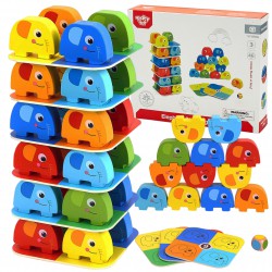 TOOKY TOY Gra Zręcznościowa Zwierzak na Zwierzaku Słonik na Słoniku