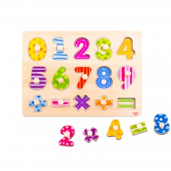 TOOKY TOY Puzzle Układanka Z Pinezkami Cyferki