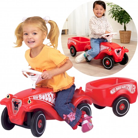 BIG Jeździk Bobby Car Classic + Przyczepka Edycja Limitowana Zestaw