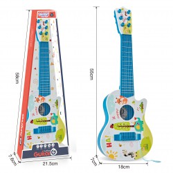 WOOPIE Gitara Aukustyczna dla Dzieci Niebieska 55 cm